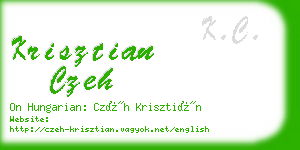 krisztian czeh business card